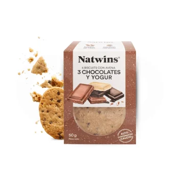 NATWINS® Galleta De Avena, 3 Chocolates Y Yogur 5 uds.
