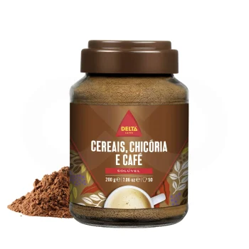 DELTA CAFÉS® Café Soluble Cereais, Chicória E 200g