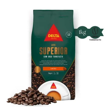 DELTA CAFÉS® Café en Grano Lote Superior Con Torrefacto 1kg