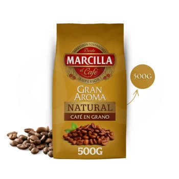 MARCILLA® Café en Grano Gran Aroma Natural 500g