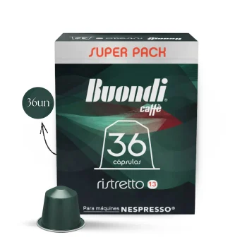 BUONDI® Cápsulas Nespresso Ristretto Super Pack 36 uds.