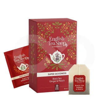 ENGLISH TEA SHOP® Té Negro Con Jengibre Y Melocotón 20 uds.