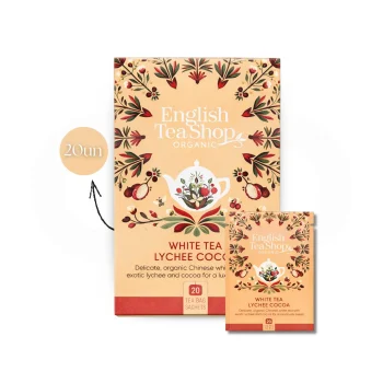 ENGLISH TEA SHOP® Té Blanco, Lichi Y Cacao 20 uds.