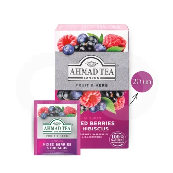 AHMAD TEA® Té Bayas Mixtas E Hibisco 20 uds.