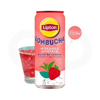 LIPTON® Kombucha Fresa y menta 330 ml