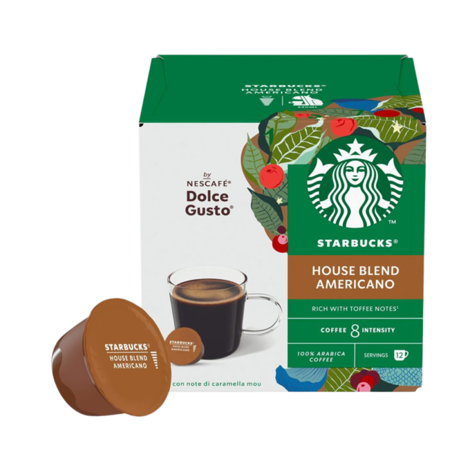 Capsulas Compatibles Dolce Gusto® Starbucks® House Blend 12 unid.