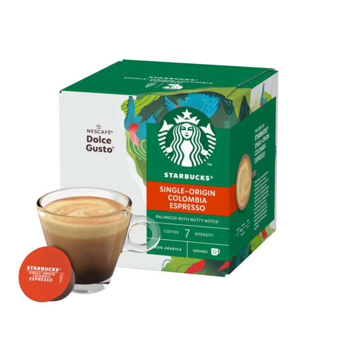 Capsulas Compatibles Dolce Gusto® Starbucks® Colombia Espresso 12 unid.