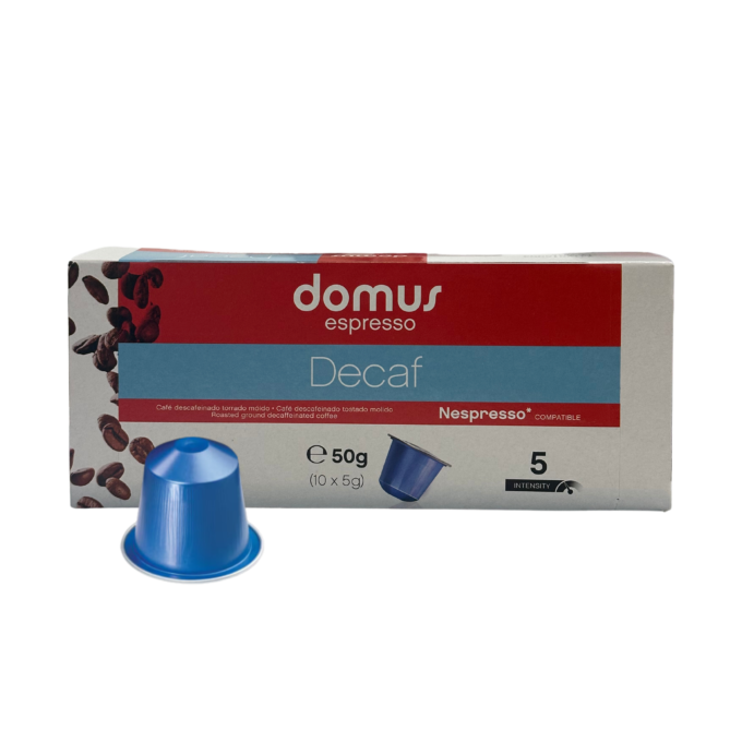 Capsulas Compatibles Aluminio Nespresso® Domus® Decaf 10 unid.