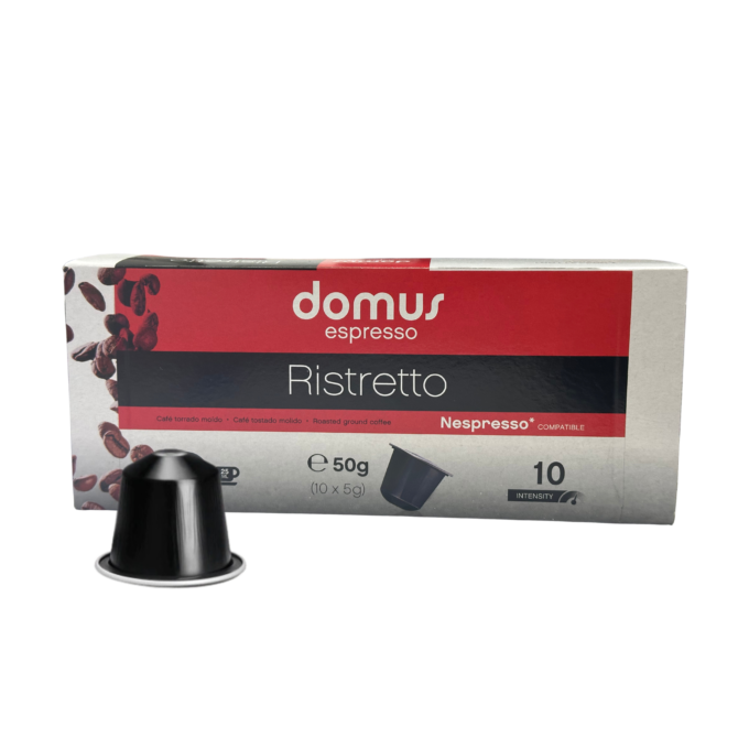 Capsulas Compatibles Aluminio Nespresso® Domus® Ristretto 10 unid.