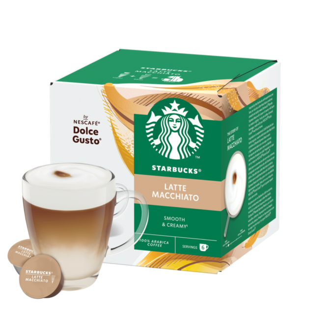 Capsulas Compatibles Dolce Gusto® Starbucks® Latte Macchiato 6 unid.