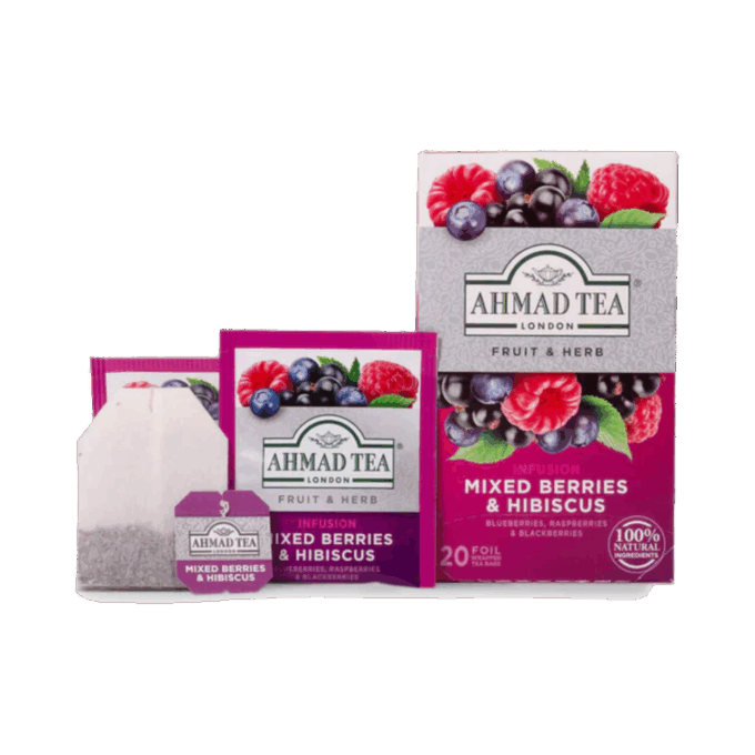 Té Ahmad® Bayas mixtas & Hibisco 20 unid.