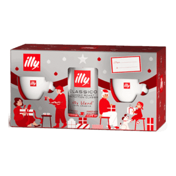 Kit Navidad illy® Café Molido Classico + 2 Tazas