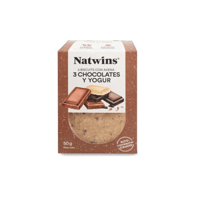 Galletas Natwins® 3 Chocolates y Yogur 5 unid