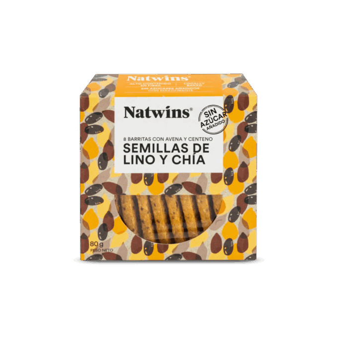 Galletas Natwins® Semillas de Lino y Chia 8 unid