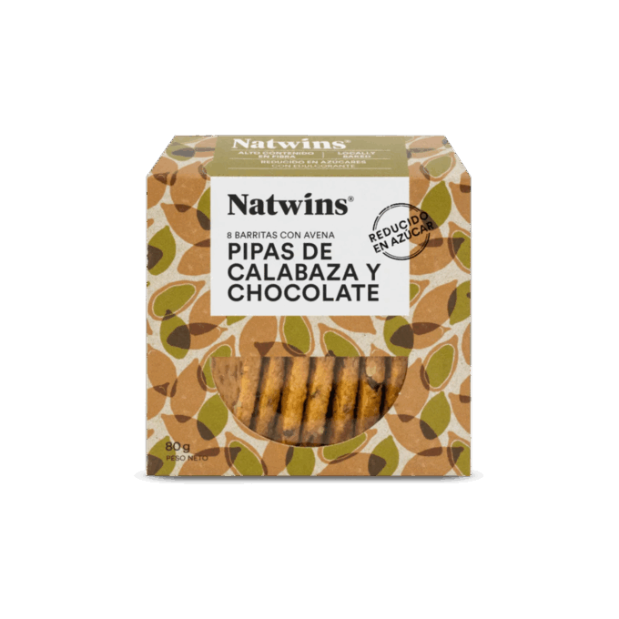 Galletas Natwins® Pipas Calabaza y Chocolate 8 unid