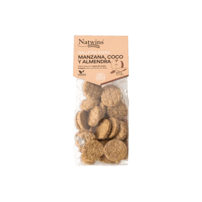 Galletas Natwins® Avena, Manzana, Coco y Almendra 200g