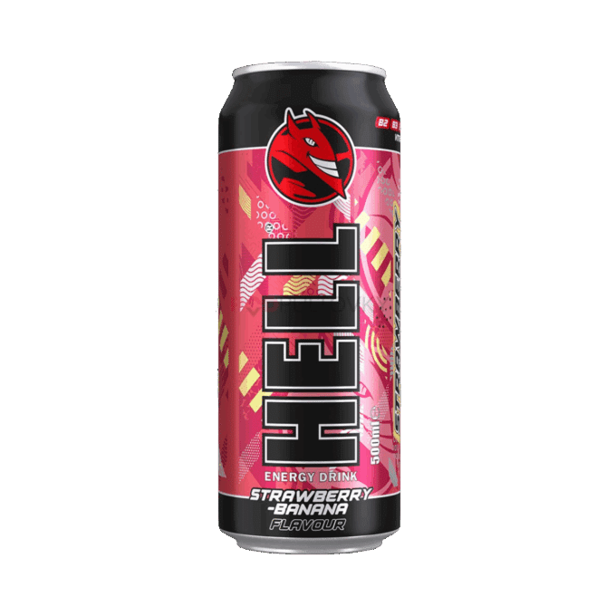 Bebida Energética Hell Energy® Strawberry-Banana 500ml